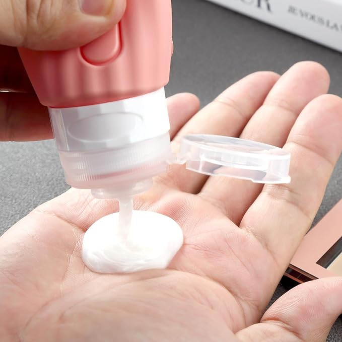 16 Pack Travel Bottles Set for Toiletries, Leakproof Travel Containers for Toiletries TSA Approved Silicone Travel Accessories Squeezable Refillable 3oz for Shampoo Conditioner Lotion