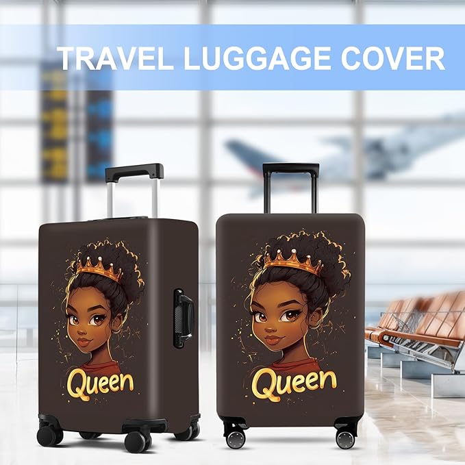 Luggage Cover Washable Suitcase Protector Anti-scratch Suitcase cover Fits 20-34 Inch Luggage (Girl-5, L(28-30inch suitcase))