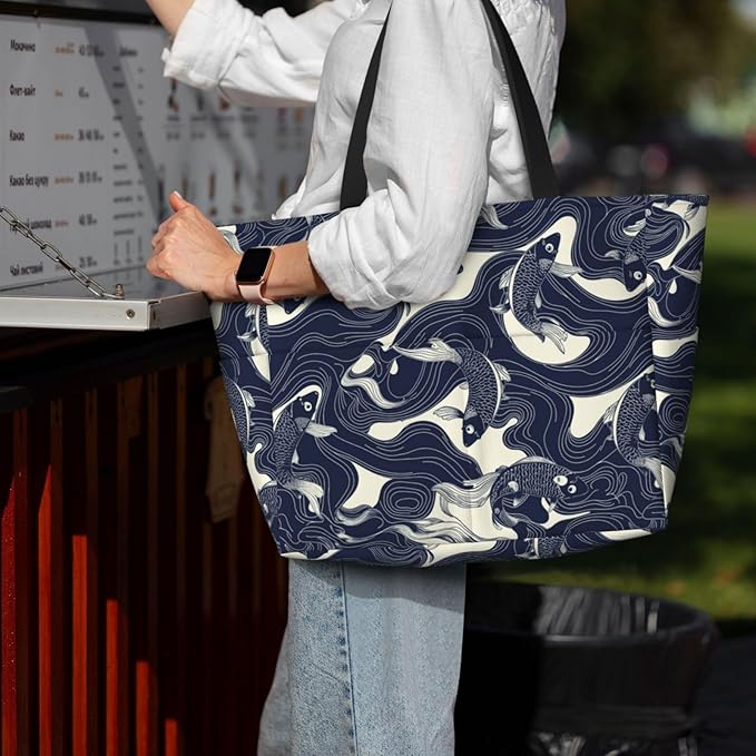 Beach Bag for Women Beach Tote Bag Waterproof Sandproof Large Bags with Zipper Big Capacity for Vacation Travel