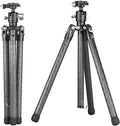 TT2340CE 4-Sections Carbon Fiber Travel Tripod for Ipad, Phone, DSLR Camera, Ideal for vlog Photography, Compact Travel Tripod Lightweight, Small and Short, with 25mm Ball Head