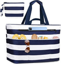 Extra Large Beach Bags for Women, Waterproof Sandproof Beach Tote Bag Zipper Foldable Swim Pool Bag with Wet Pocket