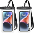 Universal Waterproof Phone Pouch-Waterproof Phone Case for iPhone 15 14 13 12 Pro Max XS Plus Galaxy S24+ S23 Up to 7",IPX8 Waterproof Cellphone Dry Bag Beach Vacation Cruise Ship Essentials-2 Pack