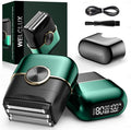 Electric Foil Shavers for Men: Upgraded Mini Electric Razor with 4 Floating Blades & Big LED Display - Foil Shaver for Men with 2 Gears Adjustable - Face Shaver with IPX7 Waterproof,USB Type C