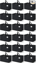 Heavy Duty Moving Bags - Extra Large Packing Bags and Storage Totes, Collapsible and Foldable Option for Moving and Storage, Black, 125 L - 18 Pack
