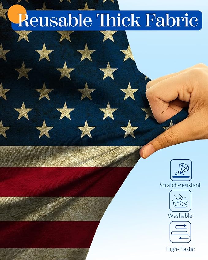 Slohif Luggage Cover for Suitcase Tsa Approved Protector - Luggage Sleeve Large Suit Case Cover Travel Stretch Baggage Case Protective Washable Fit 18-20 Inch Flag XS
