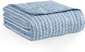 L'AGRATY Weighted Blanket - 60"x80" 15lbs Cooling Breathable Heavy Blanket Microfiber Material with Glass Beads for Adult All-Season Summer Fall Winter Soft Thick Comfort