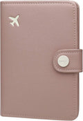 ZOPPEN Passport Holder Women, Passport Cover Travel Wallet Rfid Blocking Passport Wallet Cover Case Travel Essentials Document Organizer, Dusty Pink