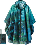 SaphiRose Rain Poncho Jacket Coat Hooded for Adults with Pockets