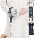 Travel Carry Strap with Ring Hooks, Buckle, Add-a-Bag Luggage Strap, Adjustable Bag Holder, Travel Clip for Carry-on Bags
