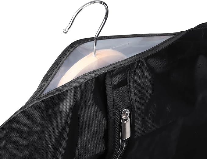 Univivi Garment Bag Suit Bag for Storage and Travel 60 inches, Lightweight Study Full Zipper Washable Suit Cover for Dresses, Suits, Coats, Set of 5