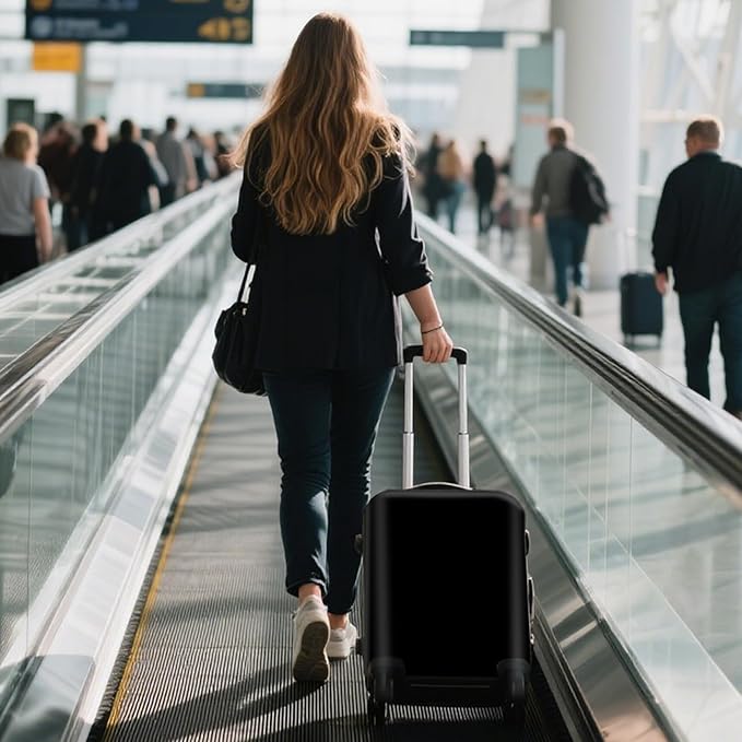 WUJIAONIAO Travel Luggage Cover Baggage Suitcase Cover Protector Skins 18-32 Inch (Pure Black, S (for 18-20 inch luggage))