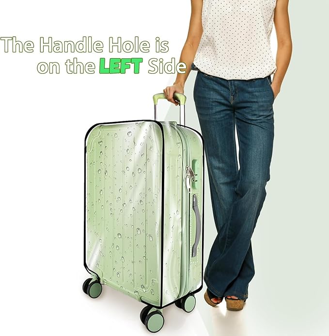 Thicken Clear Luggage Cover Protector, 20" PVC Luggage Covers for Suitcase Waterproof Dustproof Anti-scratch Travel Suitcase Covers Case for Wheeled Luggage