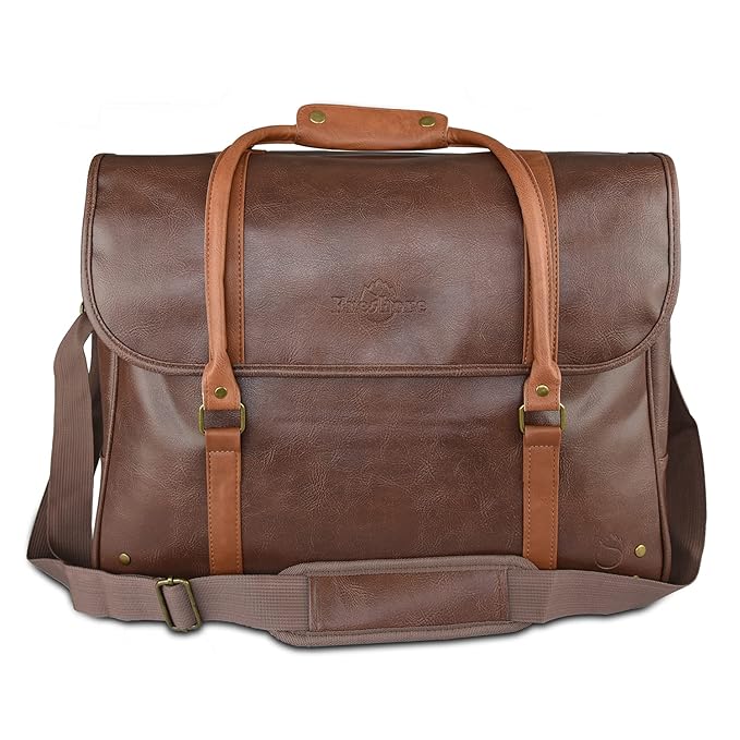 Freshore® 6 Wine Bottles Carrier Leather Bag - Insulated Cooler Travel Tote - Premium Large Portable Bottle Carrying, Waterproof Full Padding Wine Lovers Protection, Dark Brown