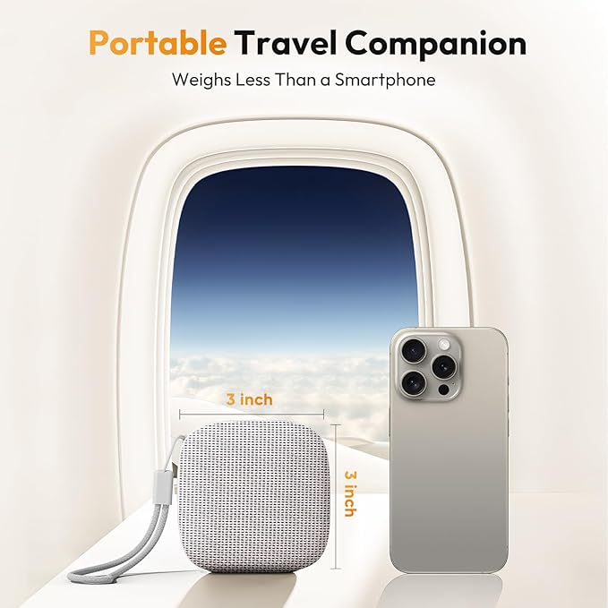 Portable Sound Machine for Travel, White Noise Sound Machine for Sleeping with Night Light, Mini Noise Machine with 20 Quality Non-looping Sounds, Headphone Jack, Memory, Timer for Adults,Hotel