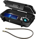 LOFICOPER Portable Safe Lock Box, 4 Digit Security Case, Beach Safe Box with Removable Chain, Waterproof Design, for Sports, Beach, Travel, Black