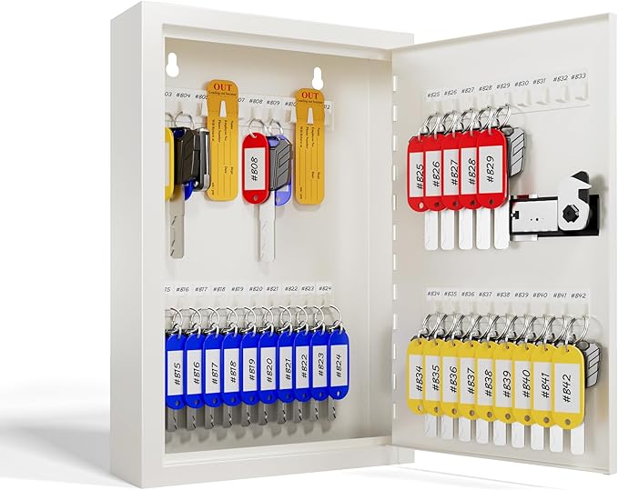 40 Keys Combination Key Lock Box with Code, Key Box Wall Mount for Home Office Key Storage, Resttable Code