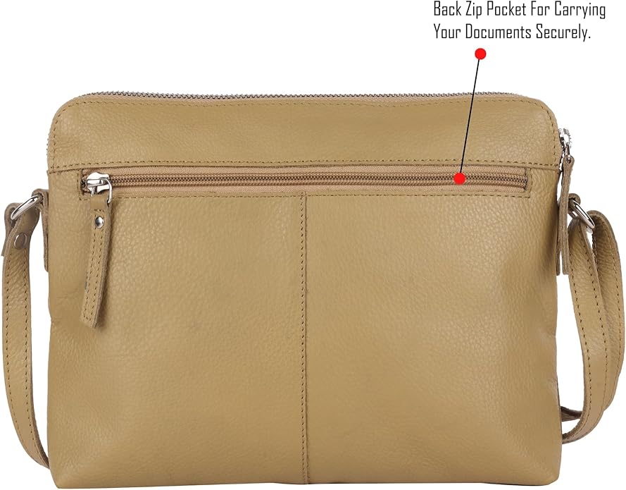 Wise Owl Accessories Small Soft Pebbled Real Leather Crossbody Handbags Purses Sling Crossover Shoulder Bag