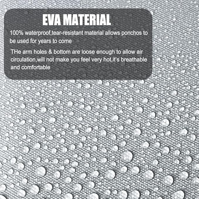 Rain Coats (2 Pack) - Reusable EVA Rain Ponchos for Adults Rain Jackets Raincoats for Men Women
