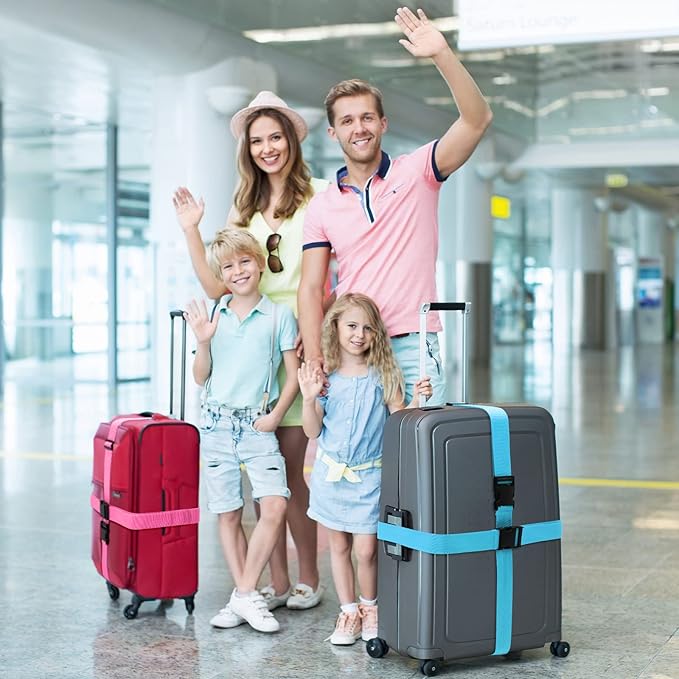 Eccliy 12 Pack Luggage Straps Suitcase Belts Wide Adjustable Packing Straps Travel Belts Accessories for Business Packing(Multicolor)
