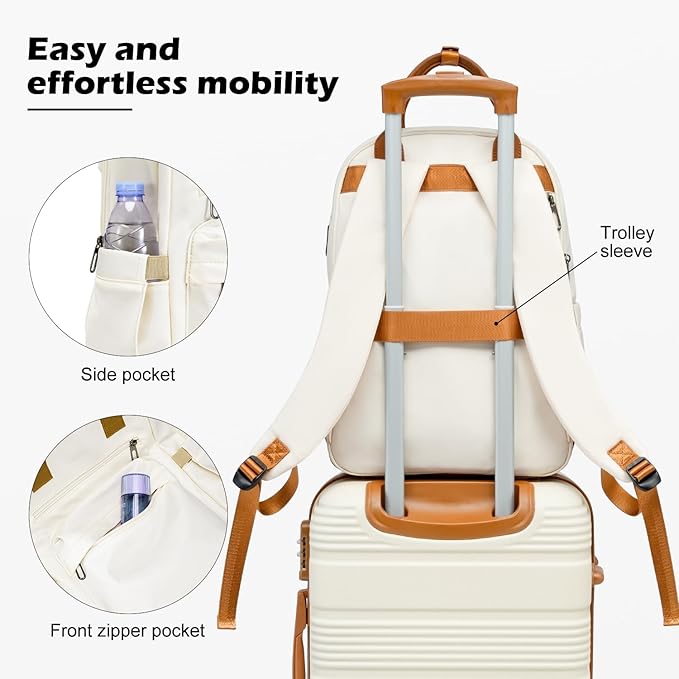 LONG VACATION 3 Piece Carry On Luggage 20 Inch Suitcase with Spinner Wheels, ABS+PC Hardshell Suitcase set with TSA Lock & YKK Zipper