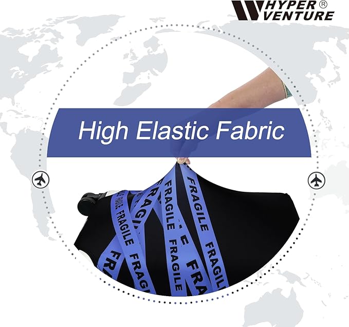 HYPER VENTURE Washable Luggage Cover - Fashion Suitcase Protector Fits 27-30 Inch Luggage (Fragile, L)
