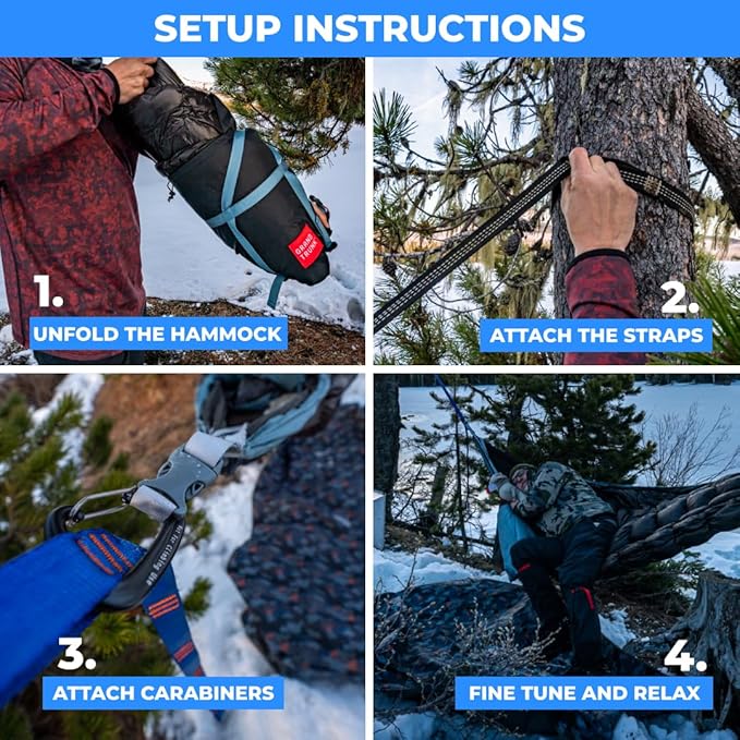 Grand Trunk Evolution 20 Down Hammock - 20°F Cold Weather Hammock with Integrated Sleeping Bag for Camping & Backpacking