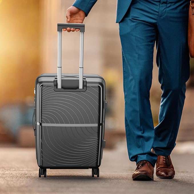 Nazhura Luggage Set, 3-Piece Hardside Suitcase Set, 20-inch Carry On, 24-inch, 28-inch Luggage