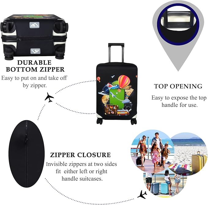 Explore Land Luggage Cover Suitcase Protector Fits 31-32 Inch Case (Travel, XL)