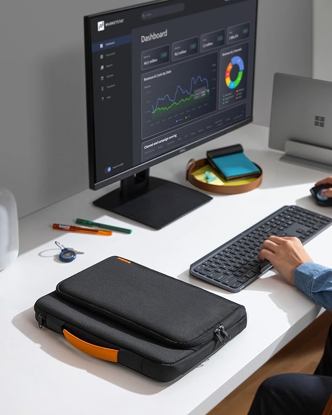 tomtoc 360 Protective Laptop Carrying Bag for The New Razer Blade Pro 17, HP ENVY Laptop 17 Inch, Dell Inspiron 17 3000 Laptop, ASUS ROG ZEPHYRUS S 17.3 Inch, Notebook Bag with Accessory Pocket