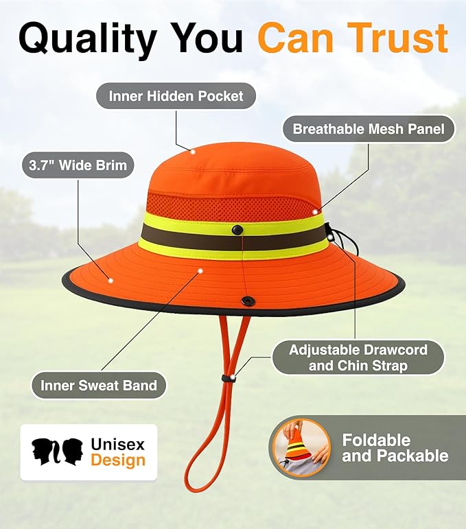 GearTOP Safari Sun Hat for Men and Sun Hats for Women UV Protection UPF 50+ Hiking, Gardening, Fishing
