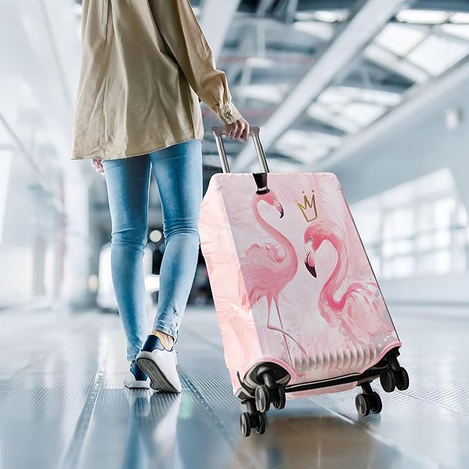 Travel Luggage Cover Suitcase Protector Fits 18-32 Inch Wheel Covers PatternedTravel Related Items Flower Luggage Protector Elastic XL