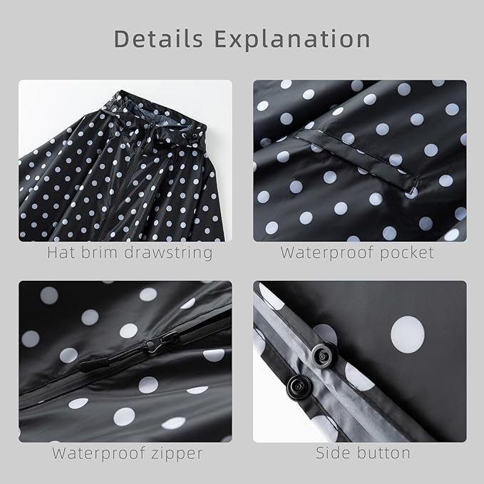Cloak raincoat Unisex poncho Adult hooded men and women with pockets Mountaineering hiking rainstorm prevention