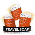 FOMIN - Antibacterial Paper Soap Sheets Tin for Traveling - (300 Sheets) Orange - Portable Travel Hand Soap Sheet, Dissolvable Mini Camping Hand Soap for Hand Washing