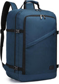 Kono Carry on Backpack, 22" Airplane Approved Travel Backpack for Men and Women, Waterproof Lightweight Daypack for Flight 40L (Navy, Large)