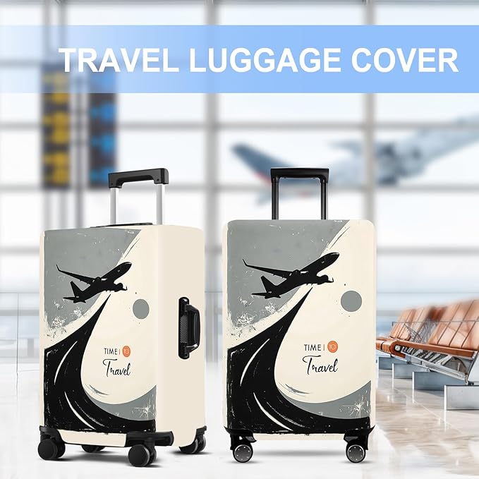 Travel Luggage Cover Washable Suitcase Protector Anti-Scratch,Stretchable Fit for 20-34Inch Luggage Durable Travel Bag Cover with Zipper Closure (S(20-22inch suitcase))