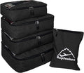 5 Set Packing Cubes for Travel Large Suitcase Luggage Organizer Bags Travel Accessories Vacation 4 Cubes 1 Laundry Pouch Bag