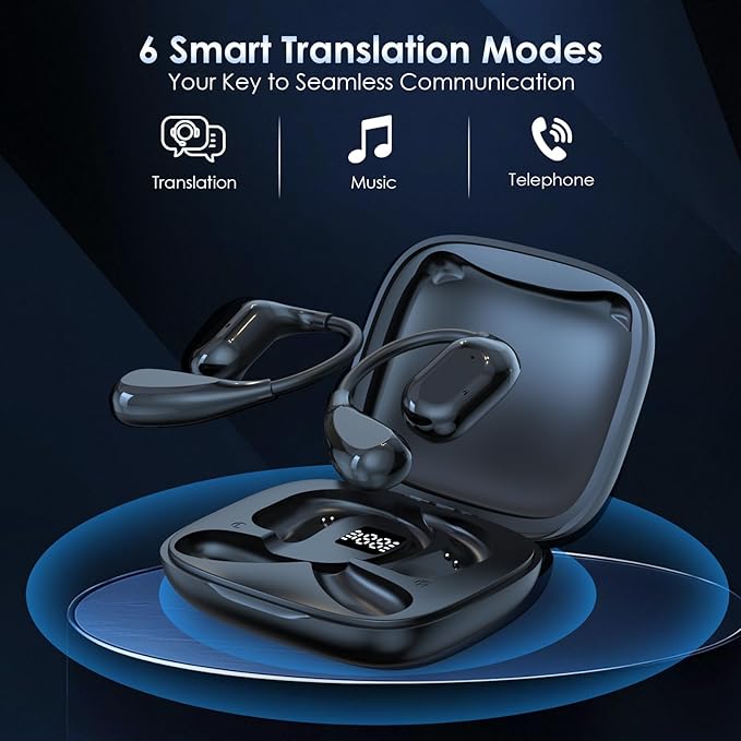 Translation Earbuds Real Time AI: Olycism AI Translator Earbuds with 150 Languages 3 in 1 Translation Headphones Long Battery Life Bluetooth 5.4, iOS Android for Travel Business Study