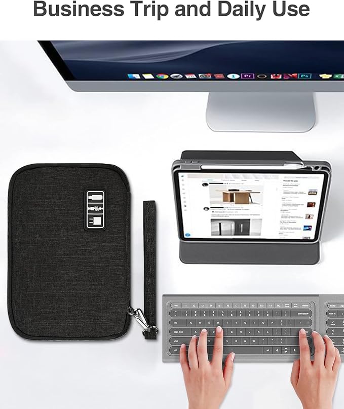 Luxtude Cord Organizer Travel, Cable Organizer Bag, Portable Electronics Organizer, Travel Essentials for Cord Storage/Charger Storage/Cable Storage