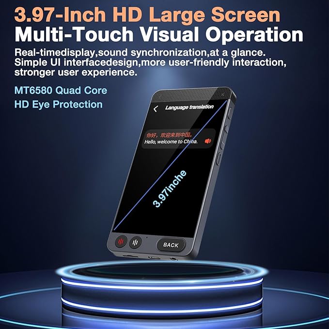 Offline Language Translator Device, No WiFi Needed Instant Translator, 142 Languages Two Way Real - Time Voice & Photo AI Translation for Business Learning Travel