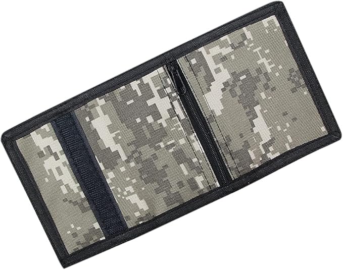 NEICY RFID Blocking Canvas Wallet for Men and Women - Camo Trifold Outdoor Sports Wallets with Magic Sticker for Teen Kids (Mosaic)