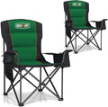 Overmont Oversized Folding Camping Chair - 450lbs Support with Padded Cushion Cooler Pockets - Heavy Duty Collapsible Chairs for Sports Garden Beach Fishing