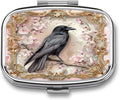 Metal 2 Compartment Pill Organizer Travel Friendly Portable Compact Pill Box Cute Pill Case to Hold Vitamins,Fish Oil,Supplements,Meds,Tablet for Purse,Pocket. (The Bird)