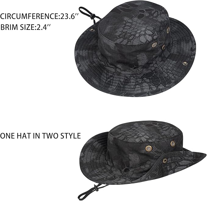 Sun Hats for Men Women Boonie Hat Foldable Fishing Hat UPF 50+ Bucket Hat for Fishing Hiking Garden Safari Beach