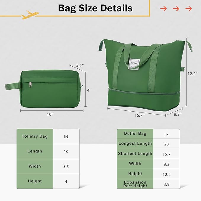 Merax Luggage Set 2 Piece Suitcase Sets with Spinner Wheel,Lightweight Hardside Expandable Travel Laggage with TSA Lock,Suitcase with Travel Bag(20"/28",Green)