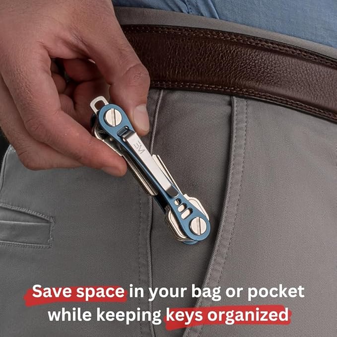 EM Premium Products Compact Key Holder - Pocket Key Organizer - 14 Keys Key Bar