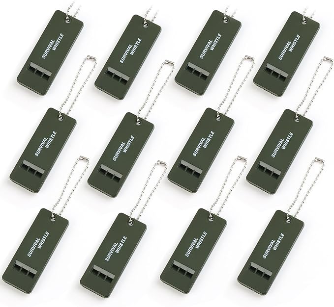 120 dB Emergency Whistles for Teachers, Flat Self Defense Safety Whistle Keychain for Women Outdoor Hiking Dog Signal