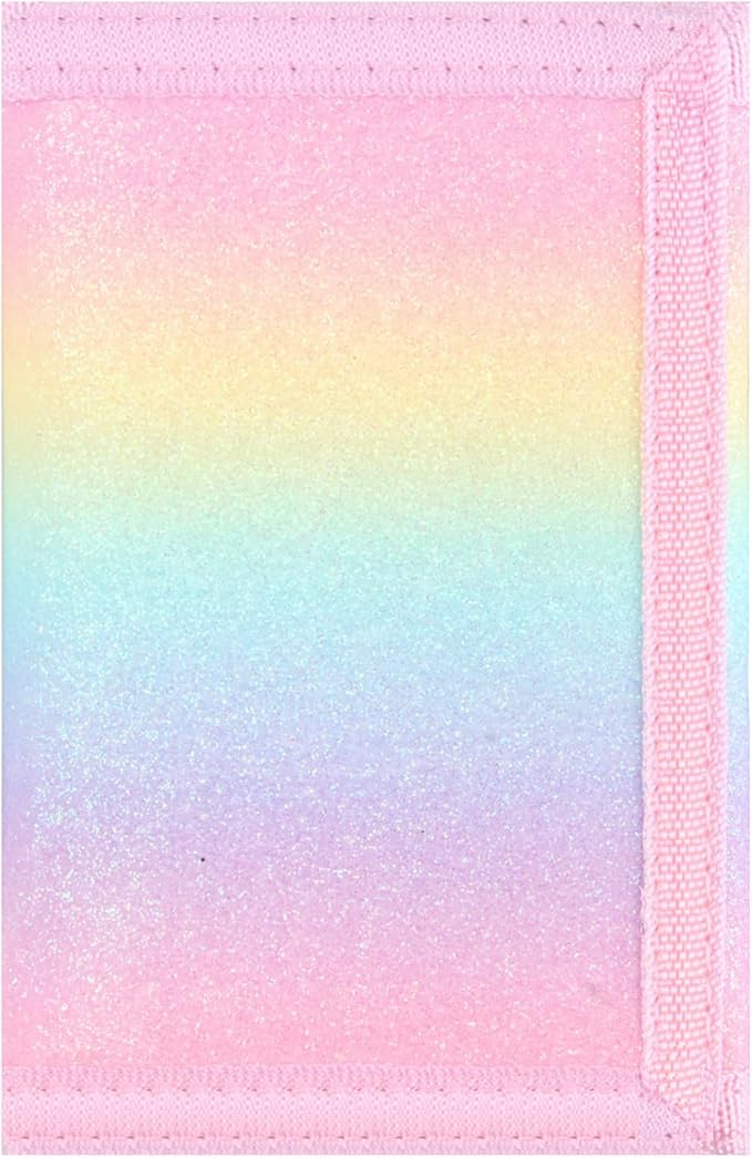 NEICY RFID Blocking Canvas Wallet for Men and Women - Camo Trifold Outdoor Sports Wallets with Magic Sticker for Teen Kids (Rainbow1)