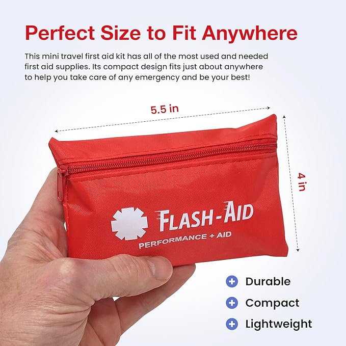 Mini First Aid Kits – 2-Pack Compact Travel IFAKs for Emergency Preparedness, Hiking, Camping, Road Trips, School, and Everyday Use – Portable, Lightweight, and Reusable First Aid Supplies in Pouch