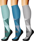 CHARMKING Compression Socks for Women & Men Circulation (3 Pairs) 15-20 mmHg is Best Support for Athletic Running Cycling