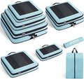 8 Set/6 Set/4 Set Compression Packing Cubes for Travel, Lightweight Vacation Travel Essentials, Travel Accessories for Suitcase Organizer Bags Set, Durable Luggage Organizer